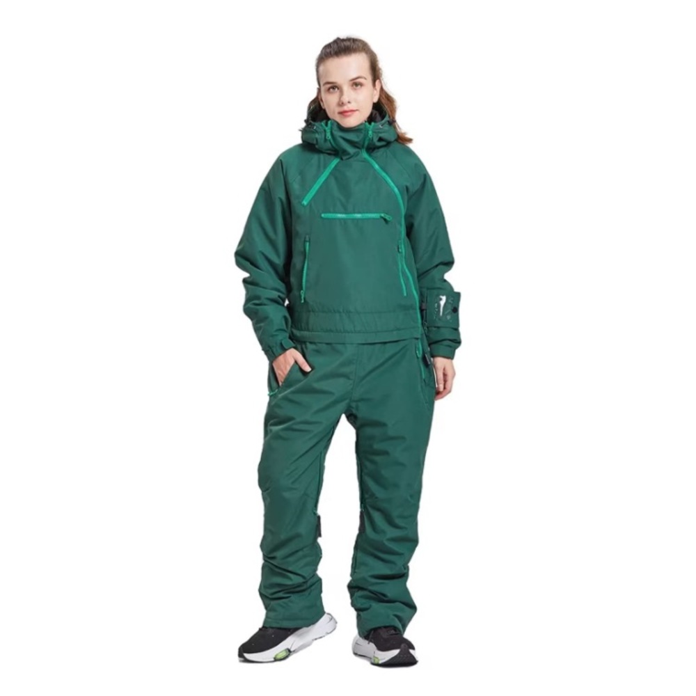 NWT BUMDEEP Womens One Pieces Ski Suits Jumpsuits Snowsuits green, small